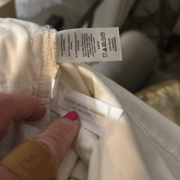 Loft light corduroy soft ivory pants. Size 12P. - Picture 5 of 7